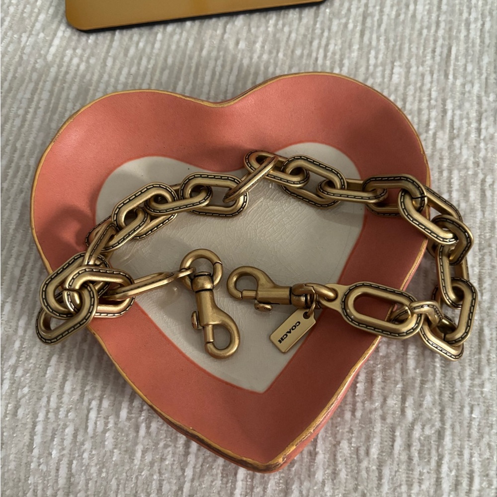 Coach Link Chain Strap CE728 Gold Chain Shoulder Strap - Picture 2 of 5